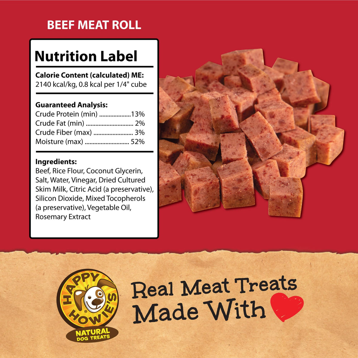 Beef Soft Meat Roll Treat 12 Oz (Pack of 4) G4672