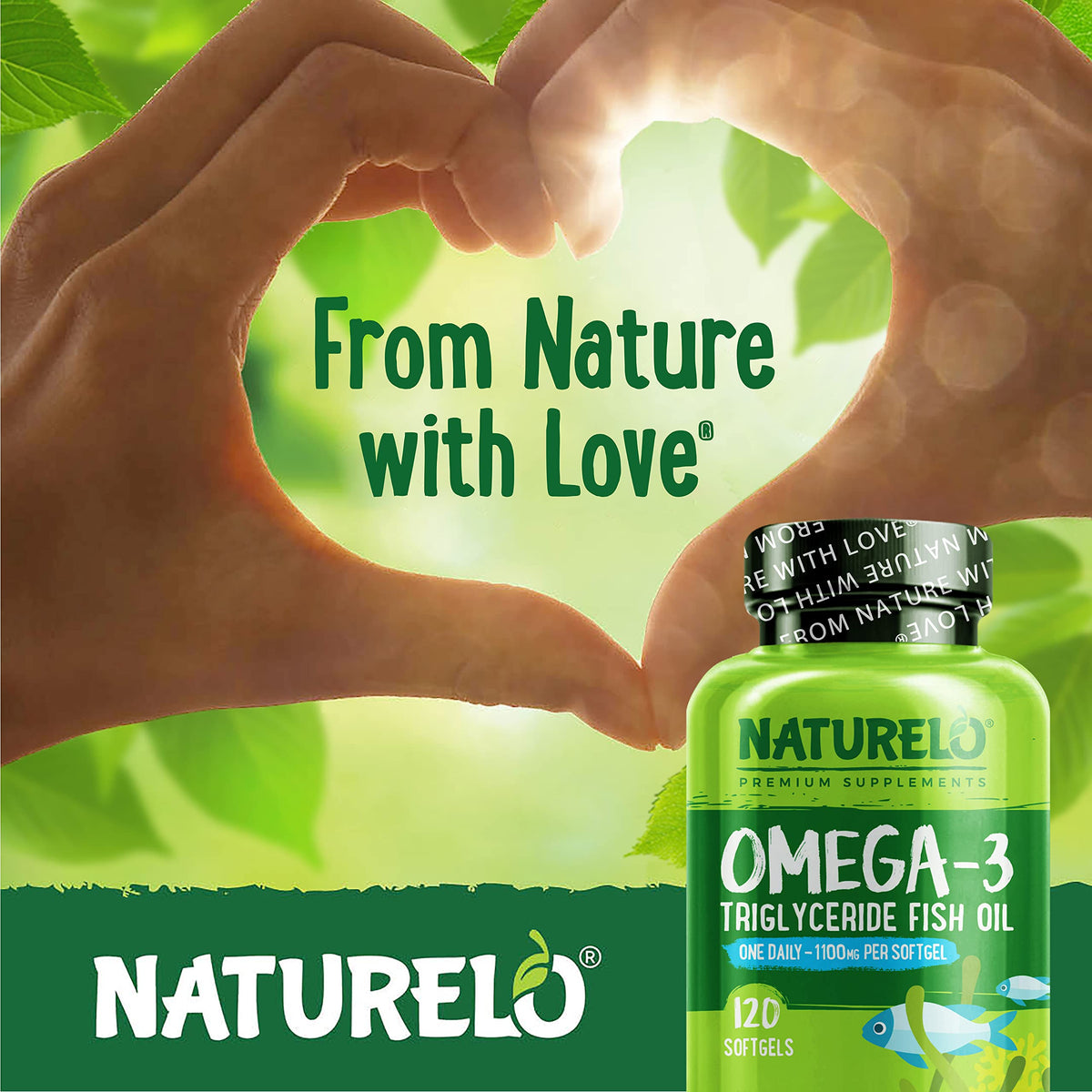 Omega 3 Fish Oil Supplement 1100mg 120 Softgels Z81092