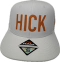 White Snapback Cap with Orange Embroidery B4655
