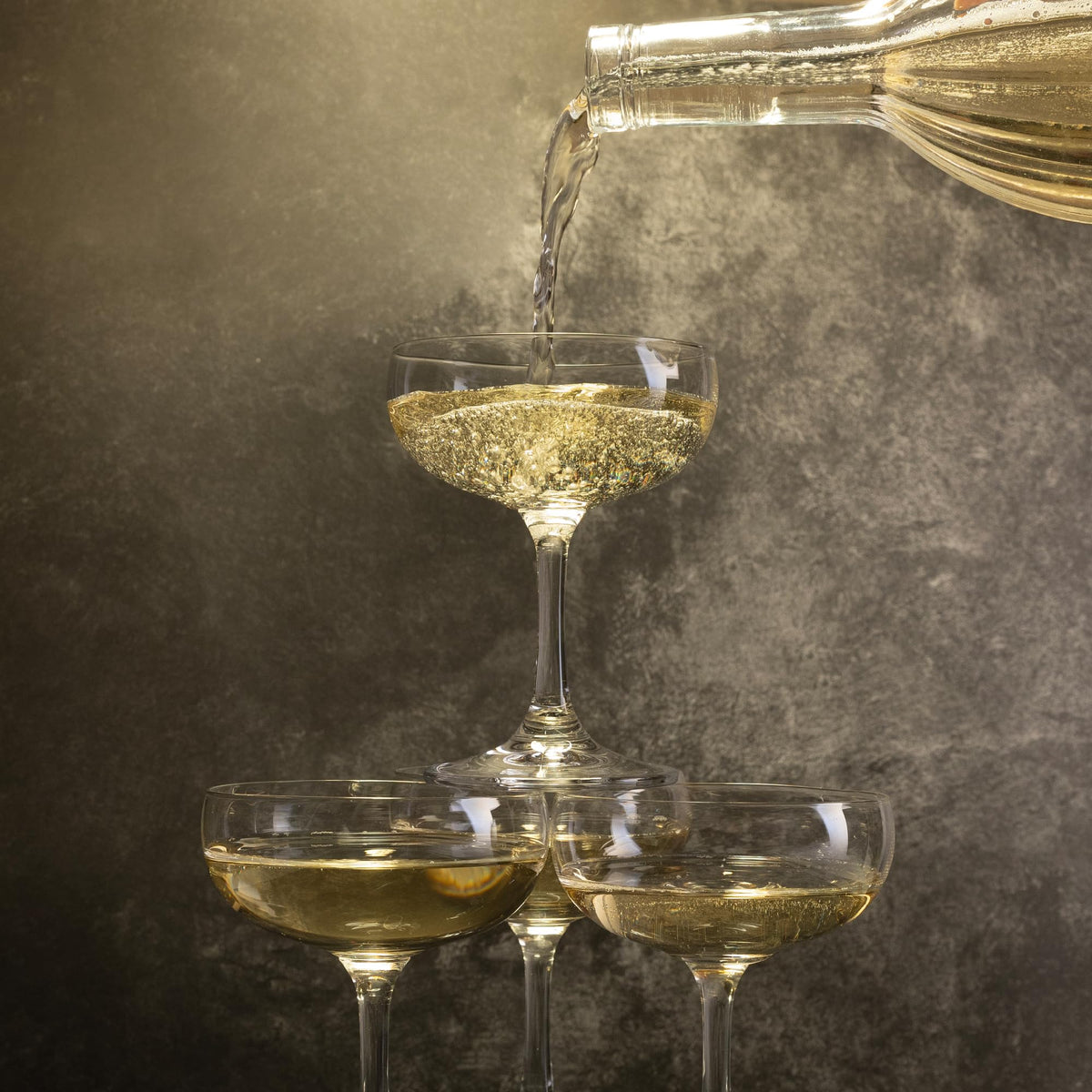 7Oz Crystal Champagne Coupe Glasses Set of 12 F312