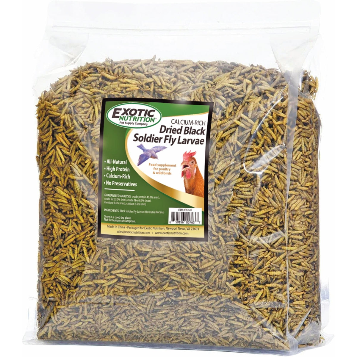 20 LB Dried Black Soldier Fly Larvae R9781