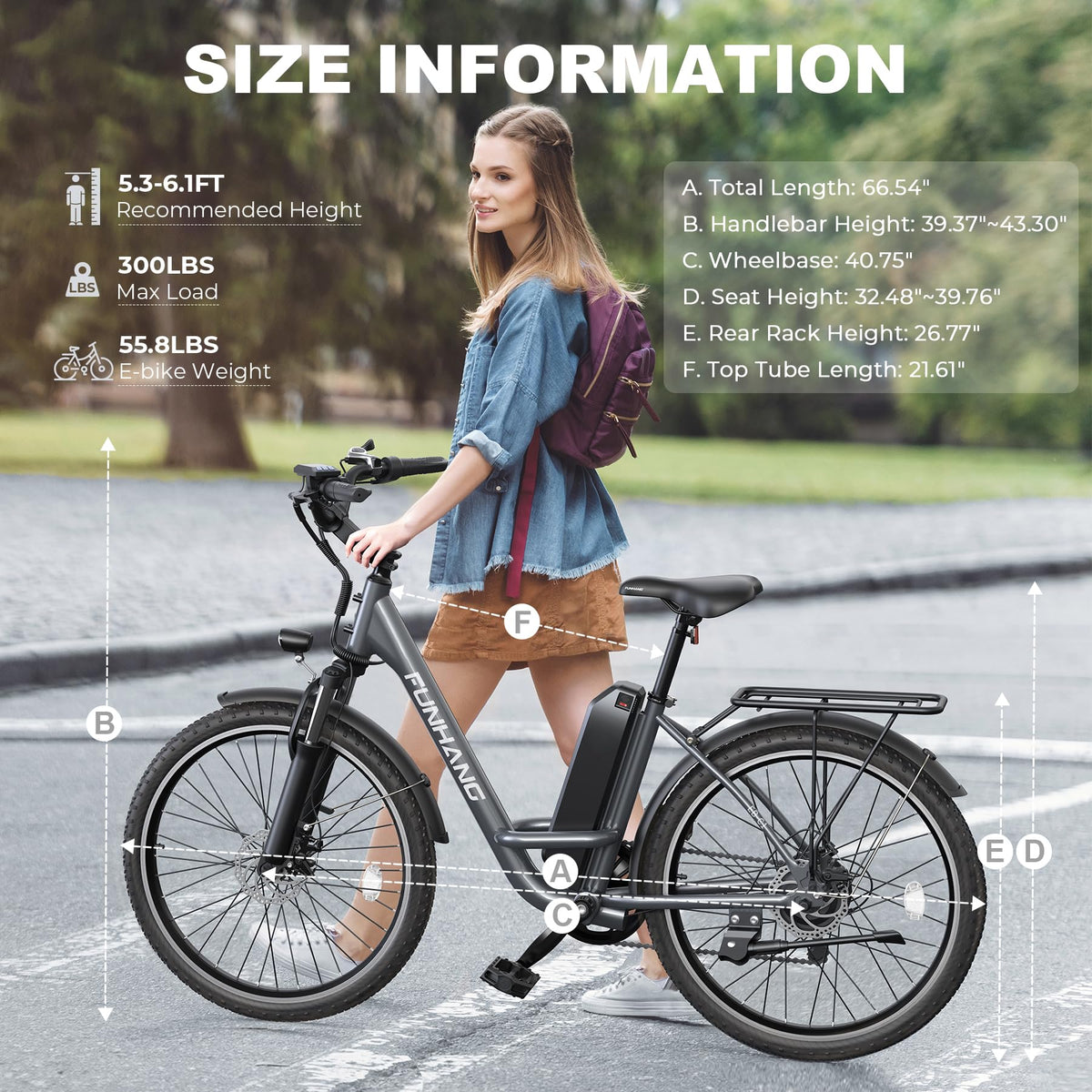 26" 1000W Electric Bike with 48V Battery, 7-Speed J46173