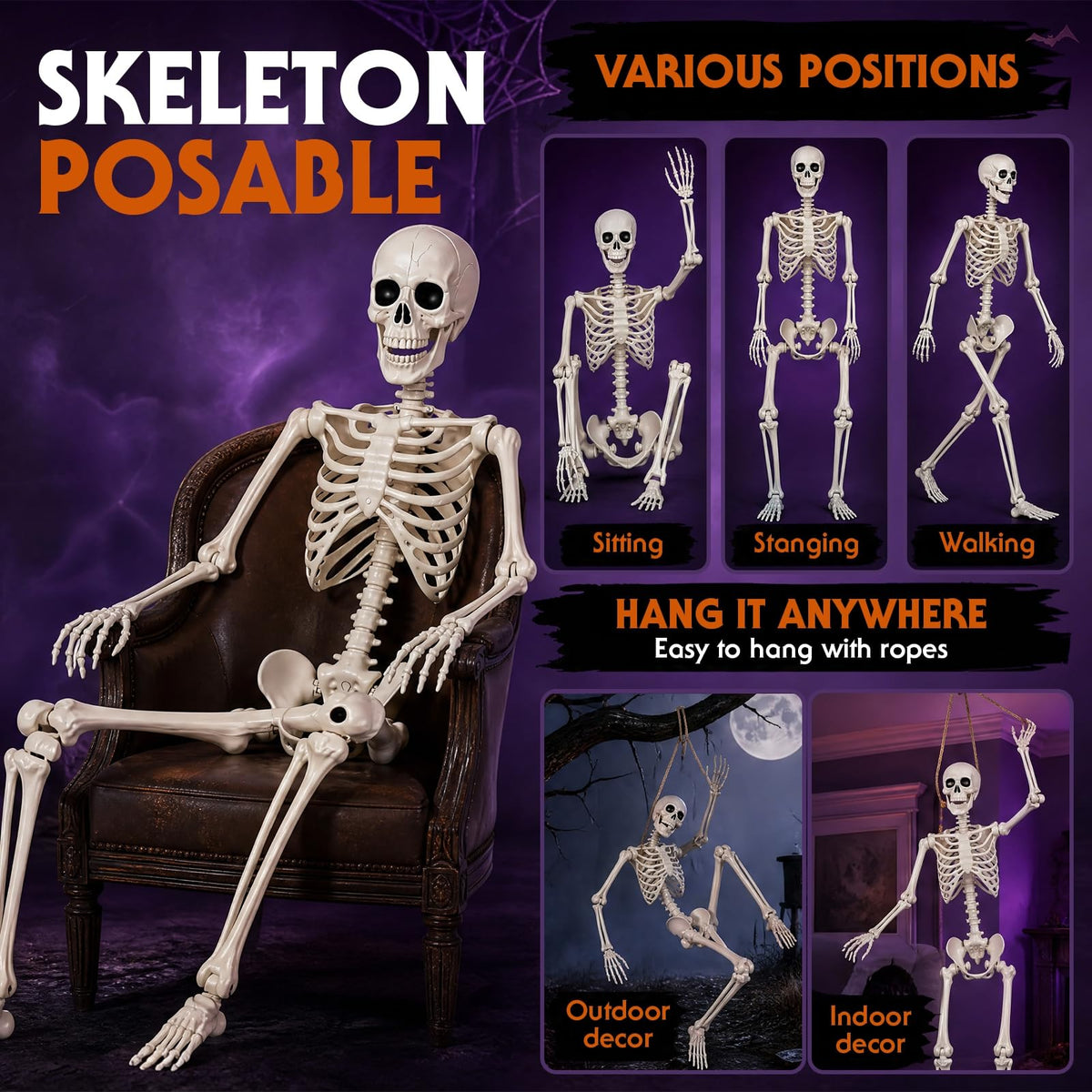 Poseable Life Size Skeleton S99548