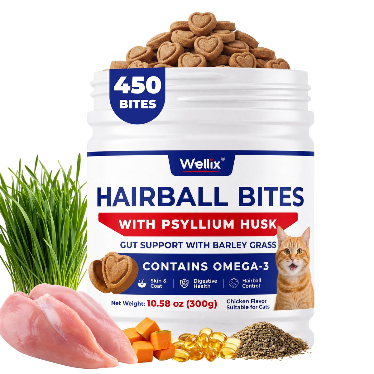 10.58 oz Hairball Bites for Cats W91920