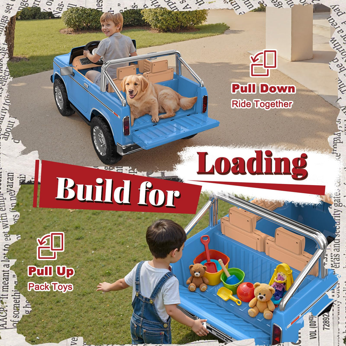 Blue 24V 2 Seater Ride on Car N71560