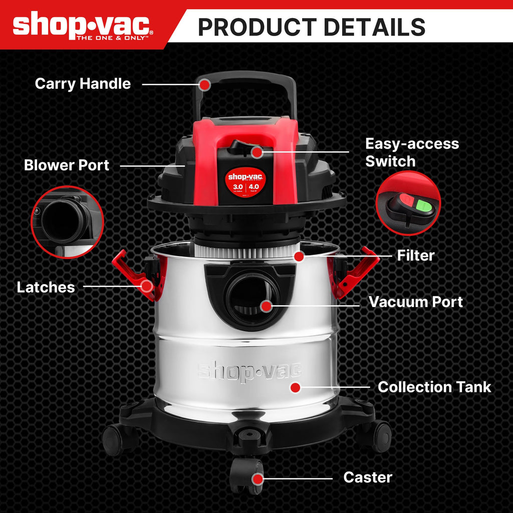 3 Gallon Wet/Dry Vacuum with Blower S1397