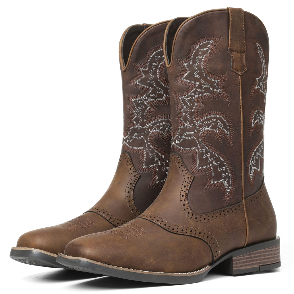 Cowboy Boots Square Toe Slip Resistant Work N921
