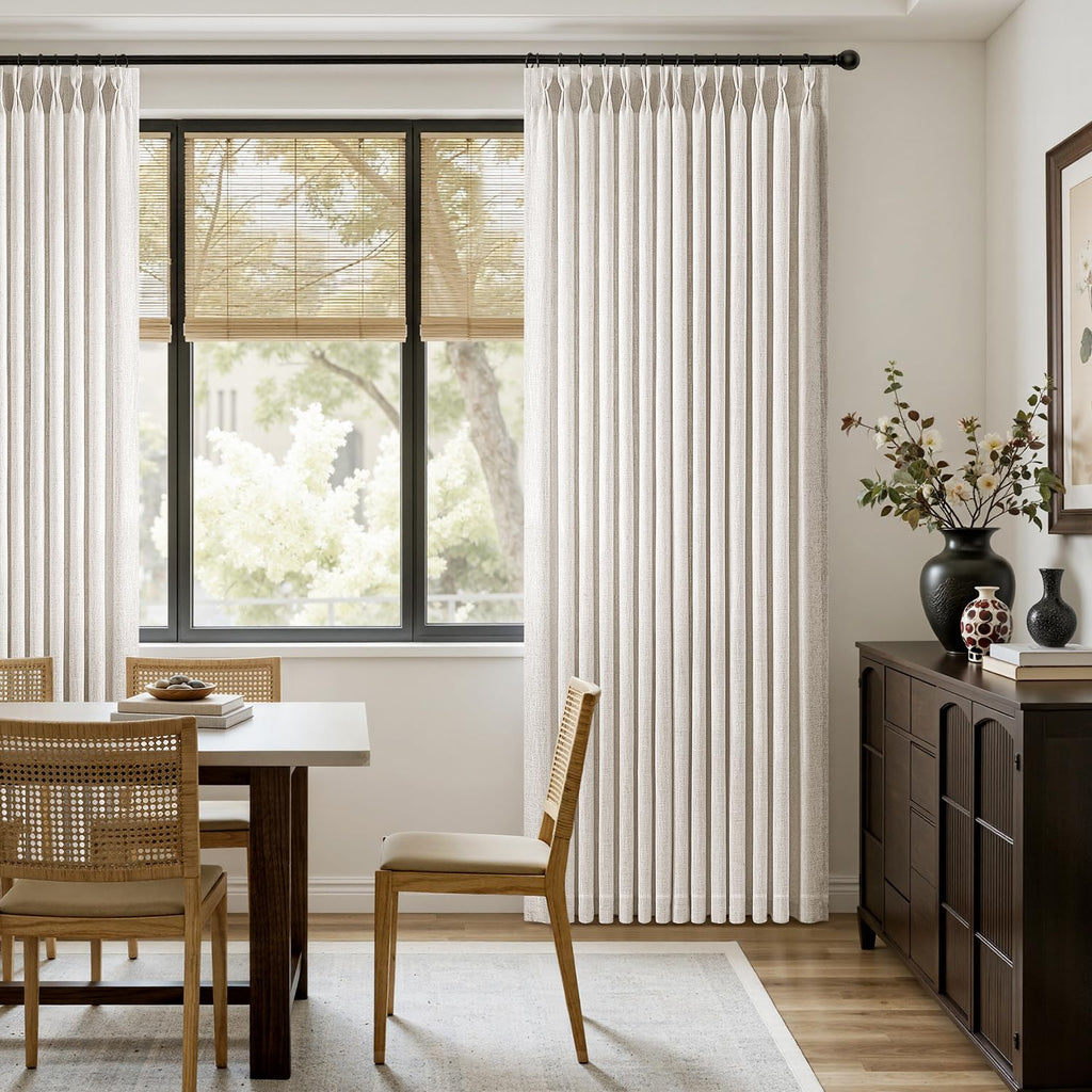 120 Inches Long 2 Panels Linen Curtains M955543