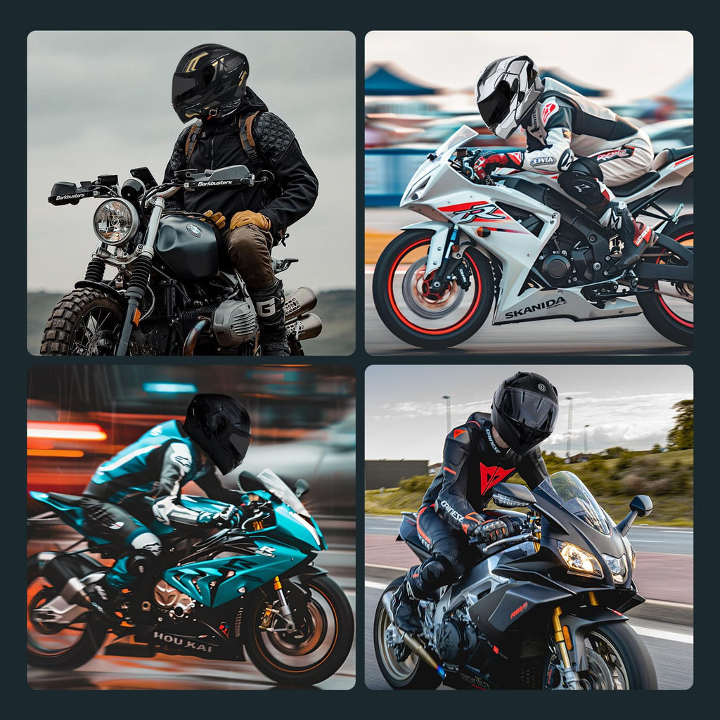 DOT Approved Flip Up Full Face Modular Motorcycle Helmet with Dual Visor O80219