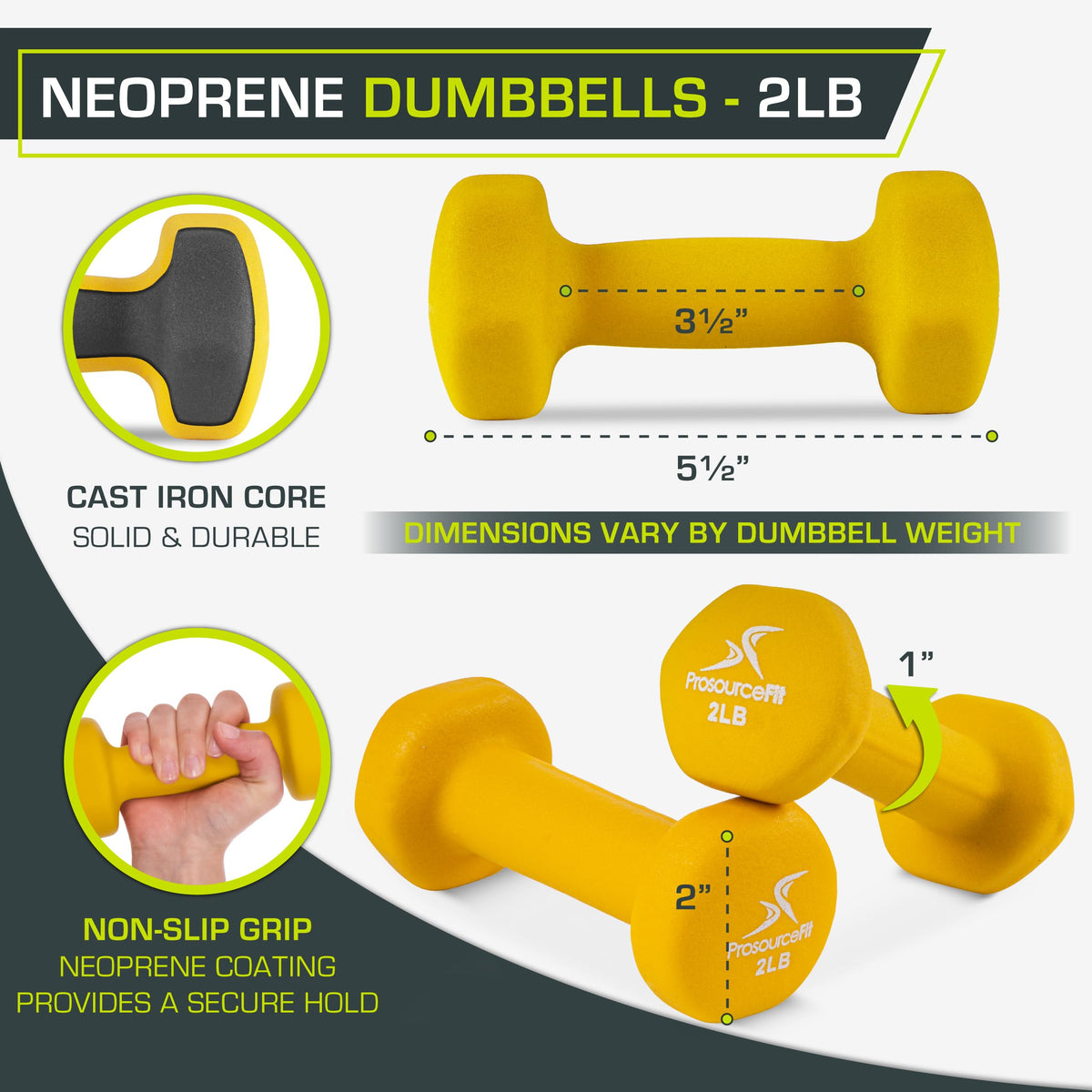 Neoprene Dumbbell Non-Slip Grip D66163