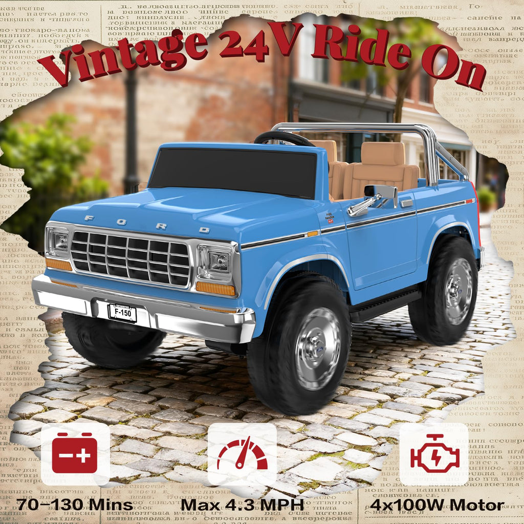 Blue 24V 2 Seater Ride on Car N71560