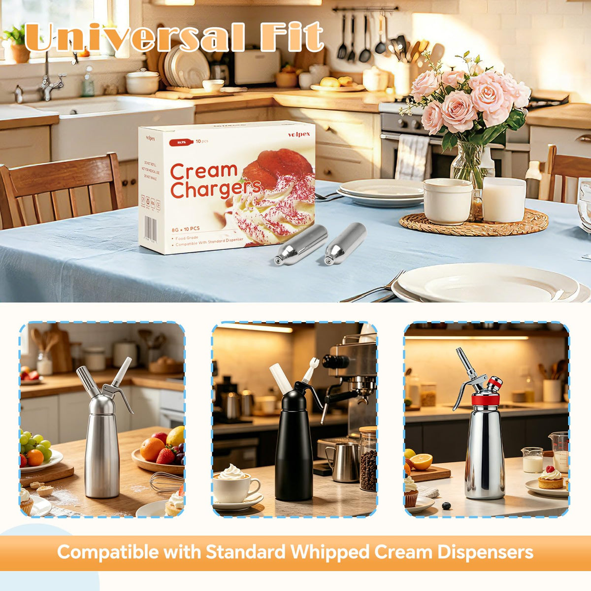 8g Whipped Cream Chargers Food Grade X11295