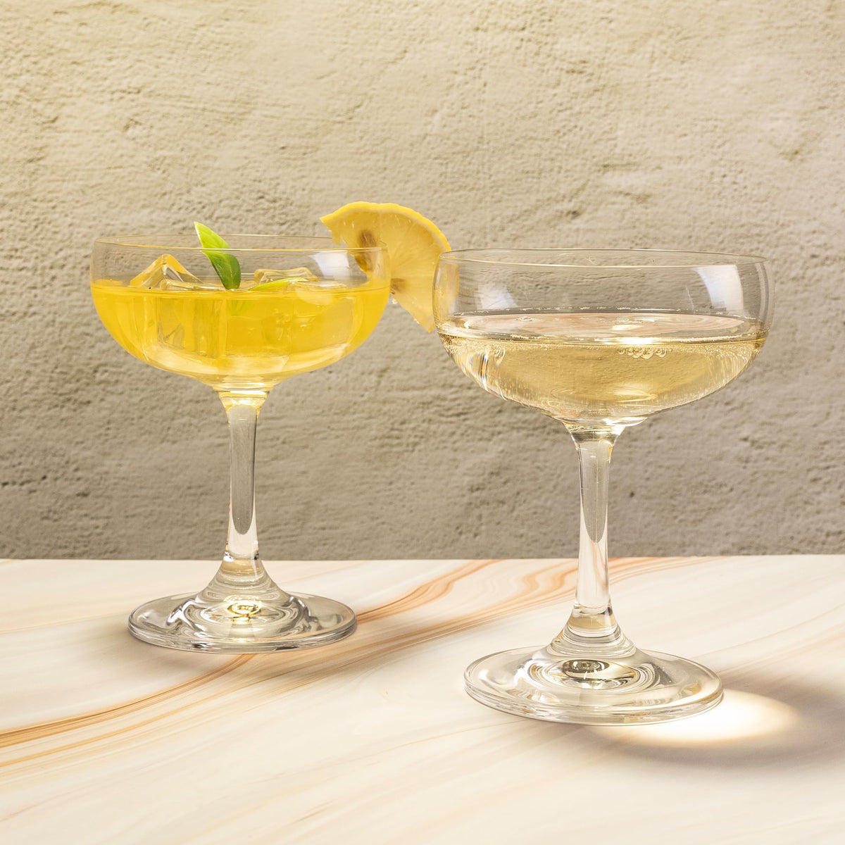 7Oz Crystal Champagne Coupe Glasses Set of 12 F312