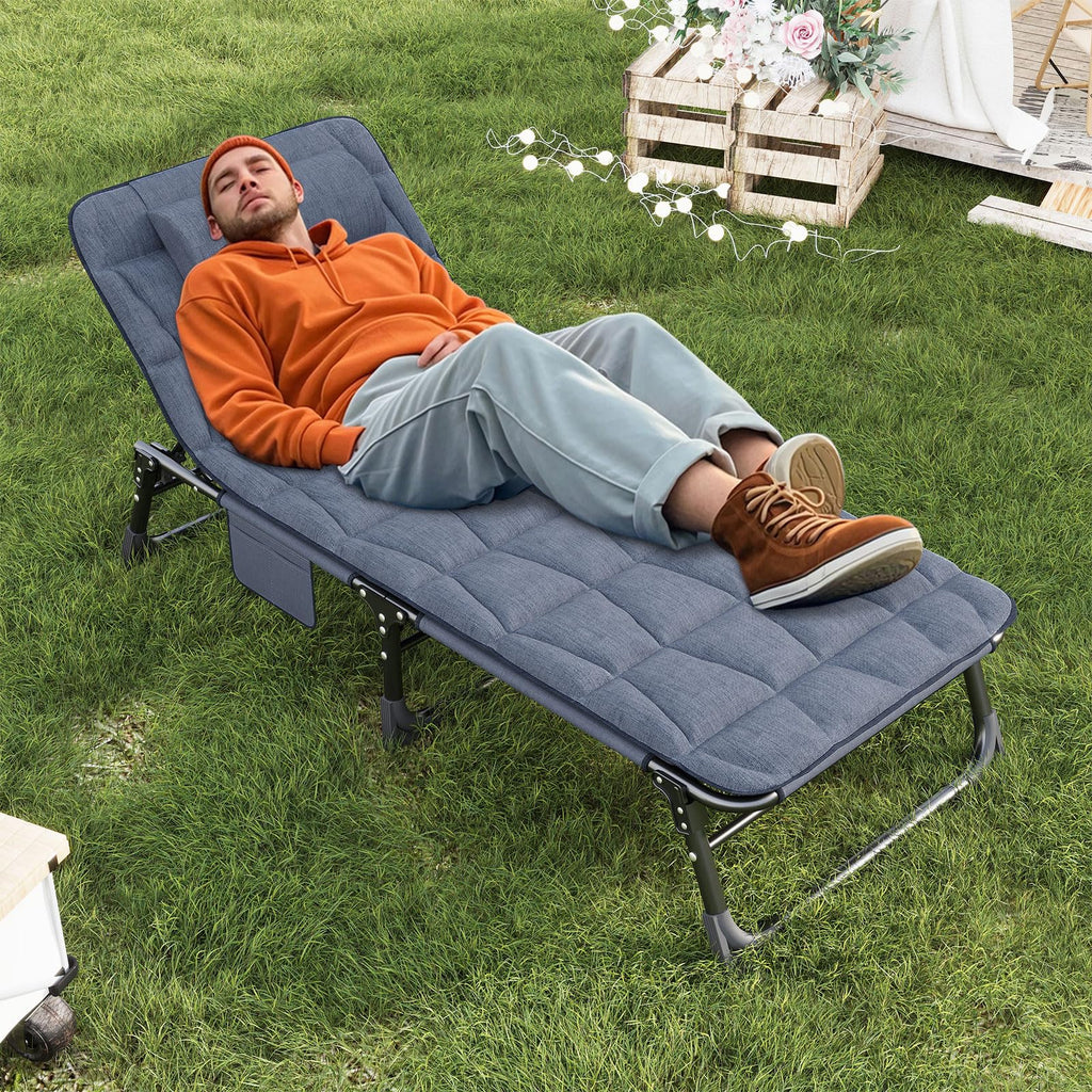 Folding Camping Cot with Pad M87958
