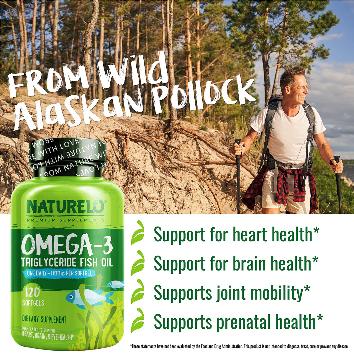 Omega 3 Fish Oil Supplement 1100mg 120 Softgels Z81092