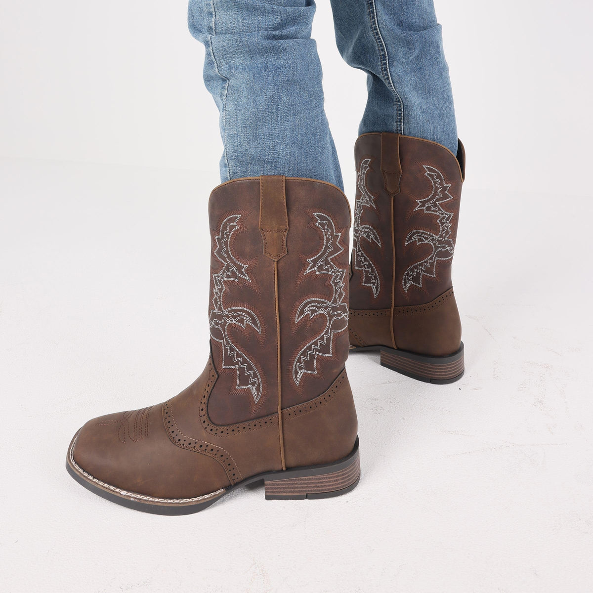 Cowboy Boots Square Toe Slip Resistant Work N921