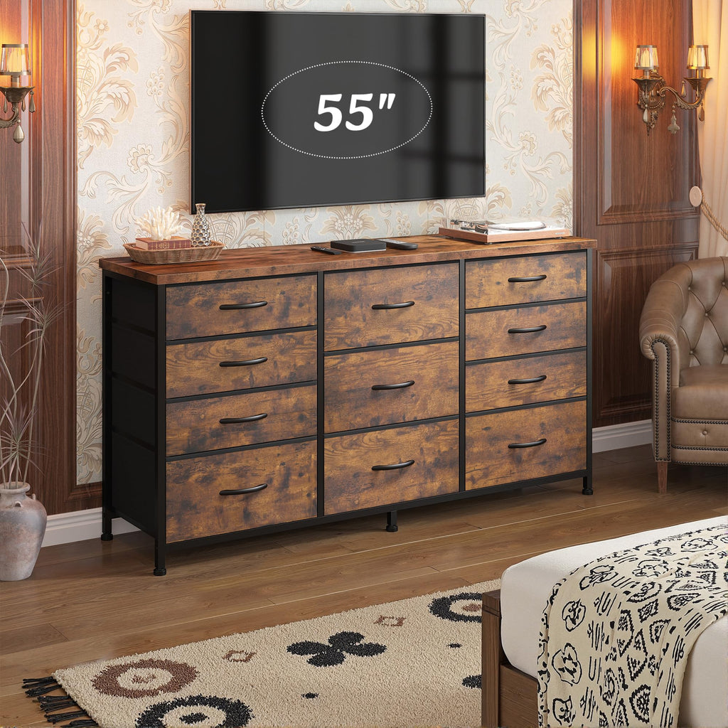 47.2"W Long Dresser with 11 Fabric Drawers C500613