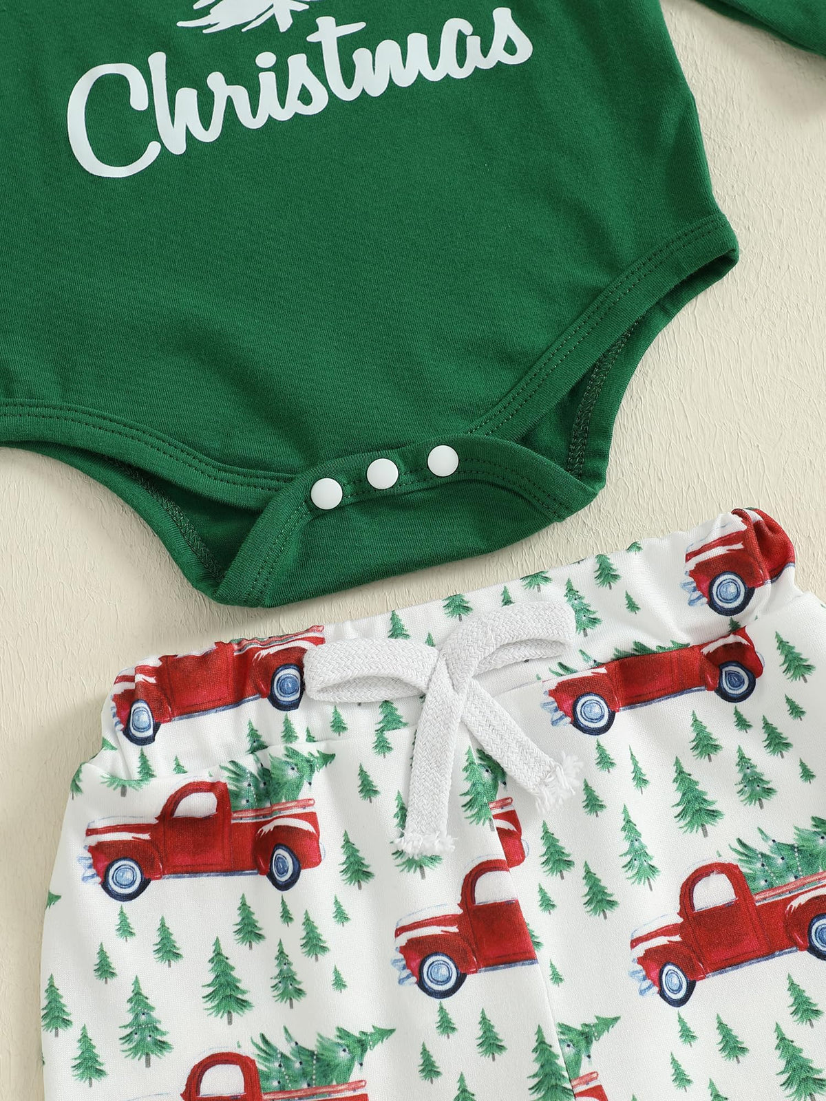 Christmas Baby Boy Outfit Newborn Romper Pant Headband H579