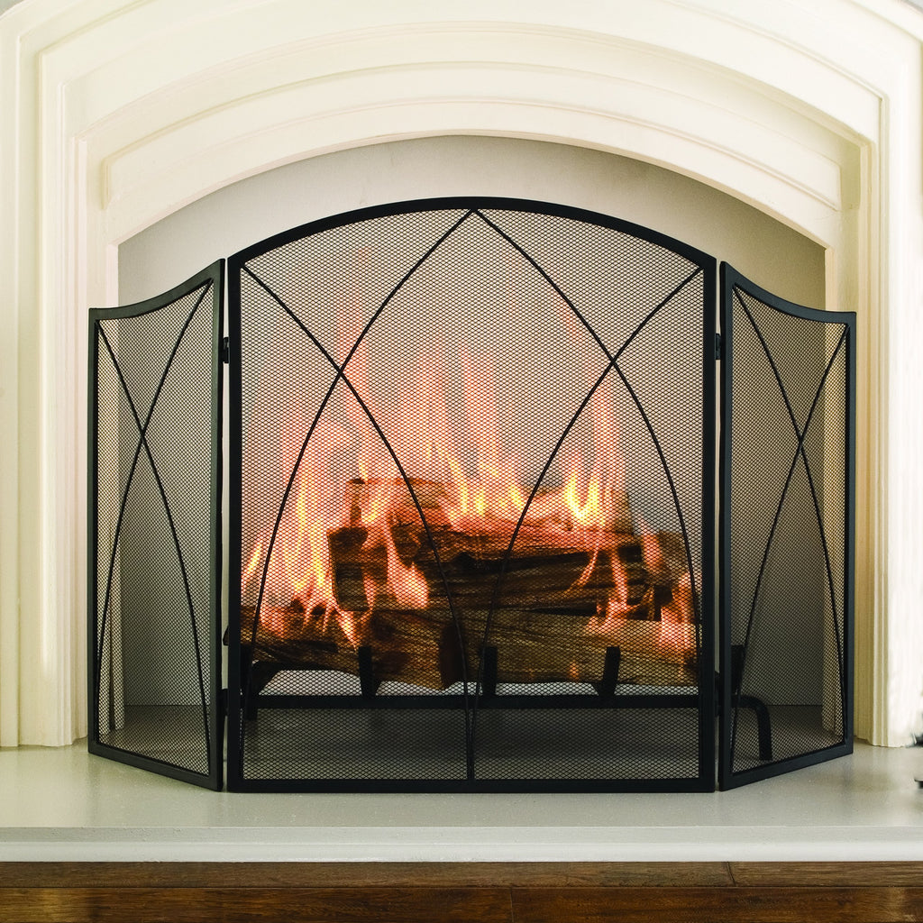 Arched 3-Panel Fireplace Screen B323970