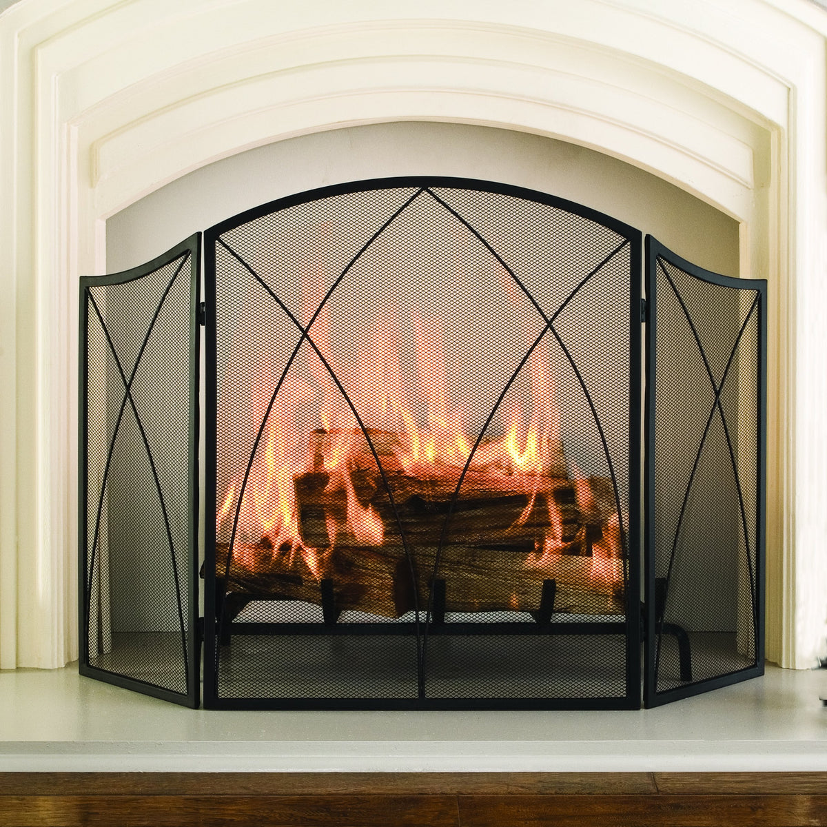 Arched 3-Panel Fireplace Screen B323970